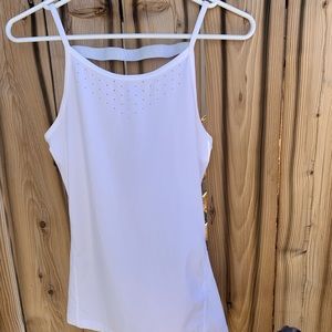 White Nike open back tank top
